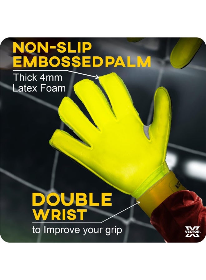 Vector X Quantum Goalkeeper Gloves, Soccer Gloves, Goalie Gloves, Breathable Football Gloves - 10 - Image 3